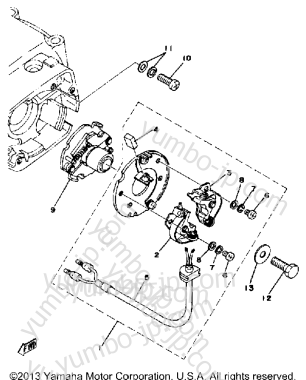 Contact Breaker Governor для мотоциклов YAMAHA XS360D 1977 г.