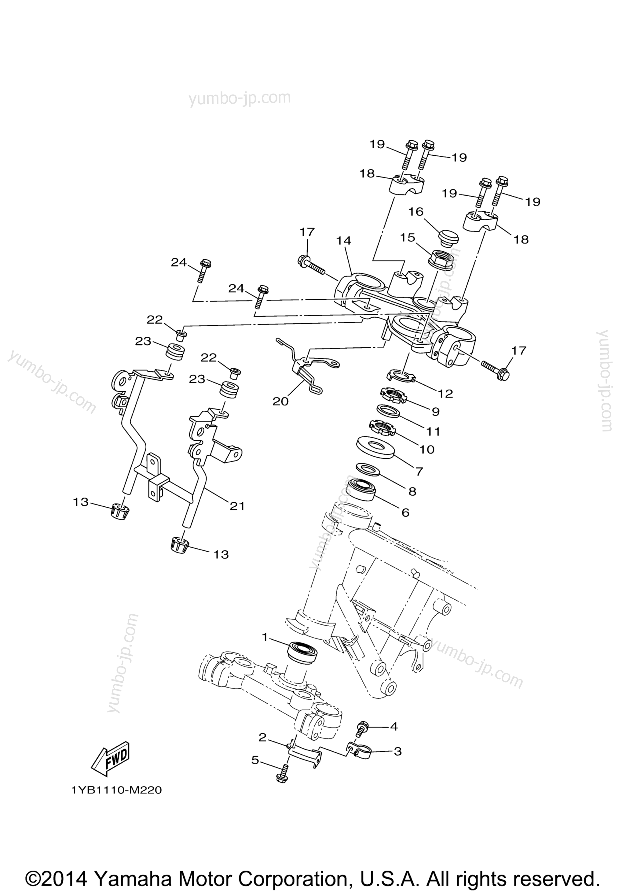 Steering для мотоциклов YAMAHA XT250 (XT250D) 2013 г.