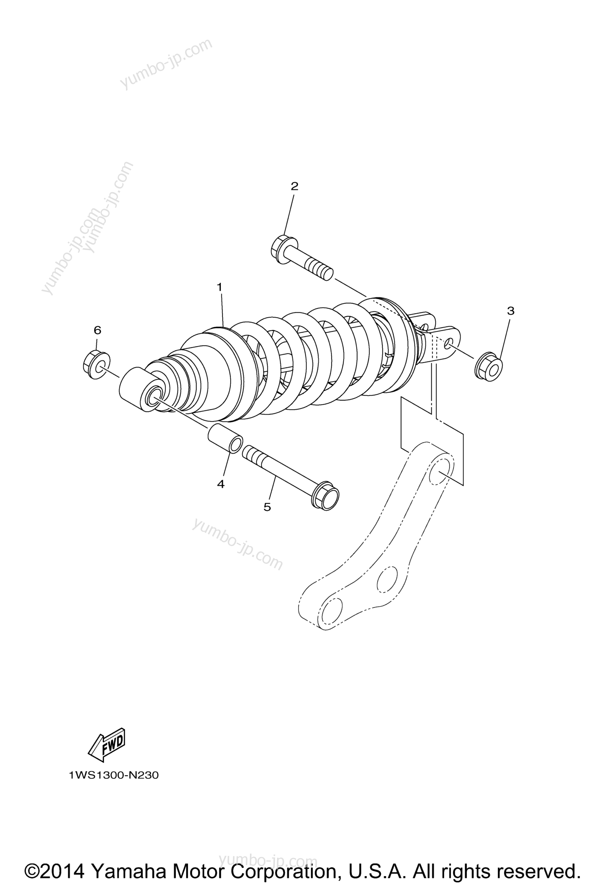 Rear Suspension for motorcycles YAMAHA FZ07 (FZ07FGY) 2015 year