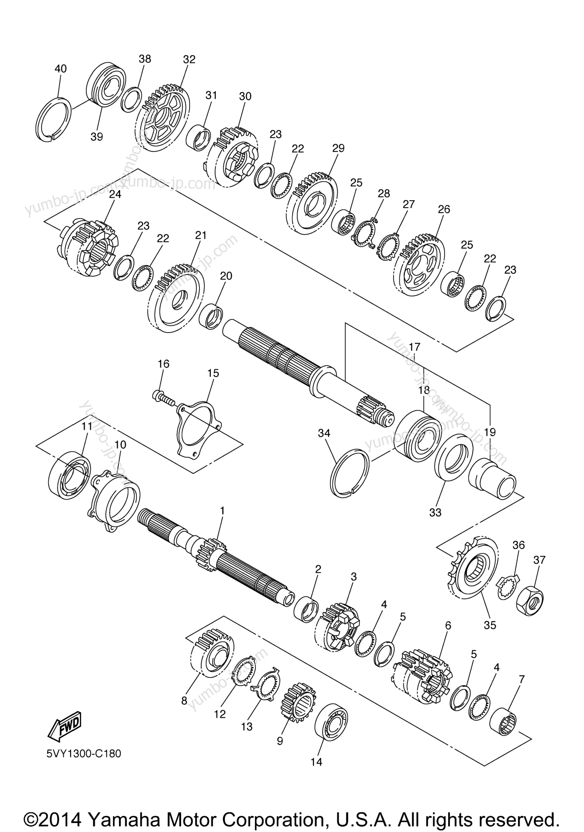 TRANSMISSION for motorcycles YAMAHA YZF-R1 (YZFR1SC) CA 2004 year