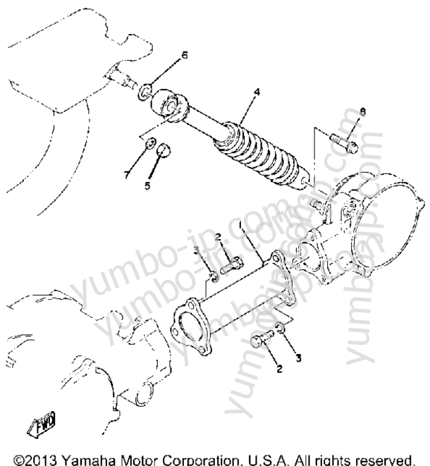 Rear Arm-Suspension for motorcycles YAMAHA QT502G 1980 year