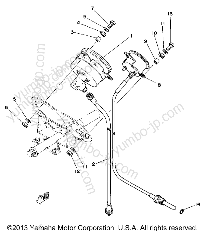 METER for motorcycles YAMAHA TZ125G 1980 year