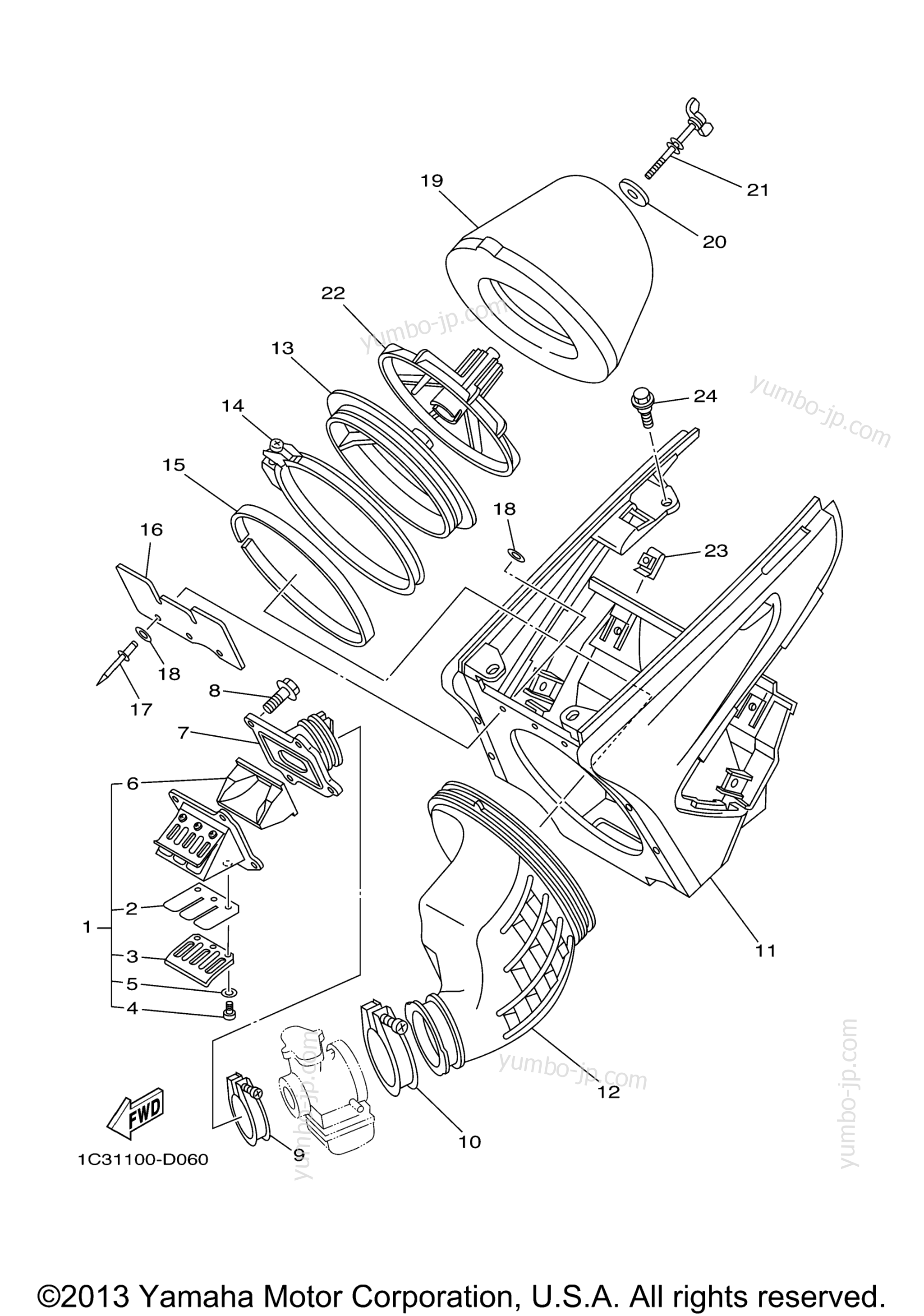 Intake для мотоциклов YAMAHA YZ125 (YZ125Y) 2009 г.