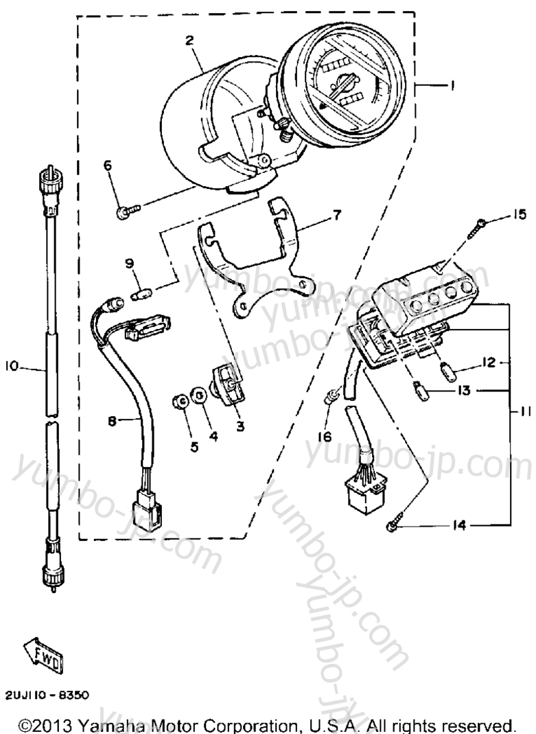 Измерительные приборы для мотоциклов YAMAHA ROUTE 66 (XV250W) 1989 г.