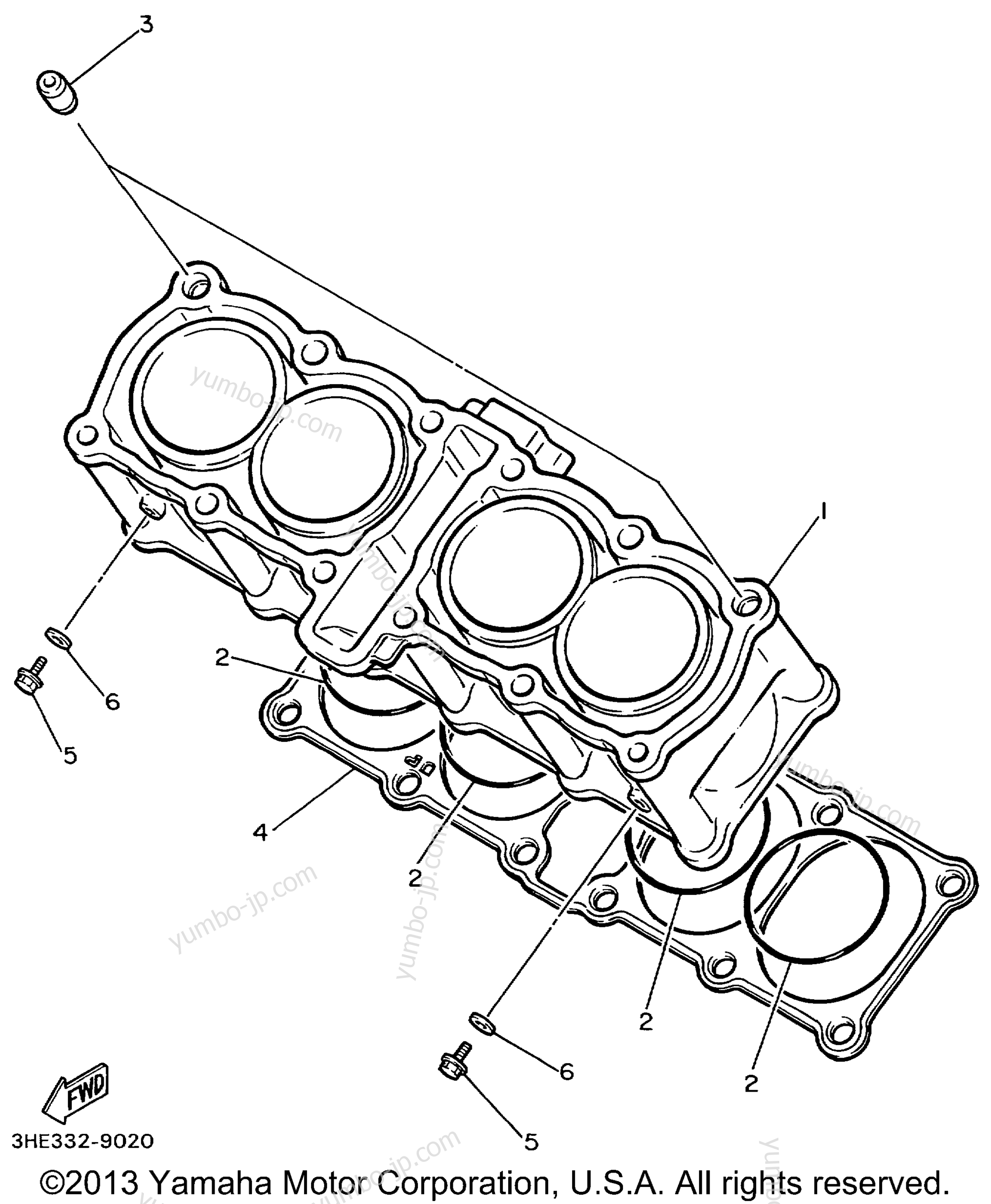 CYLINDER for motorcycles YAMAHA FZR600RL 1999 year