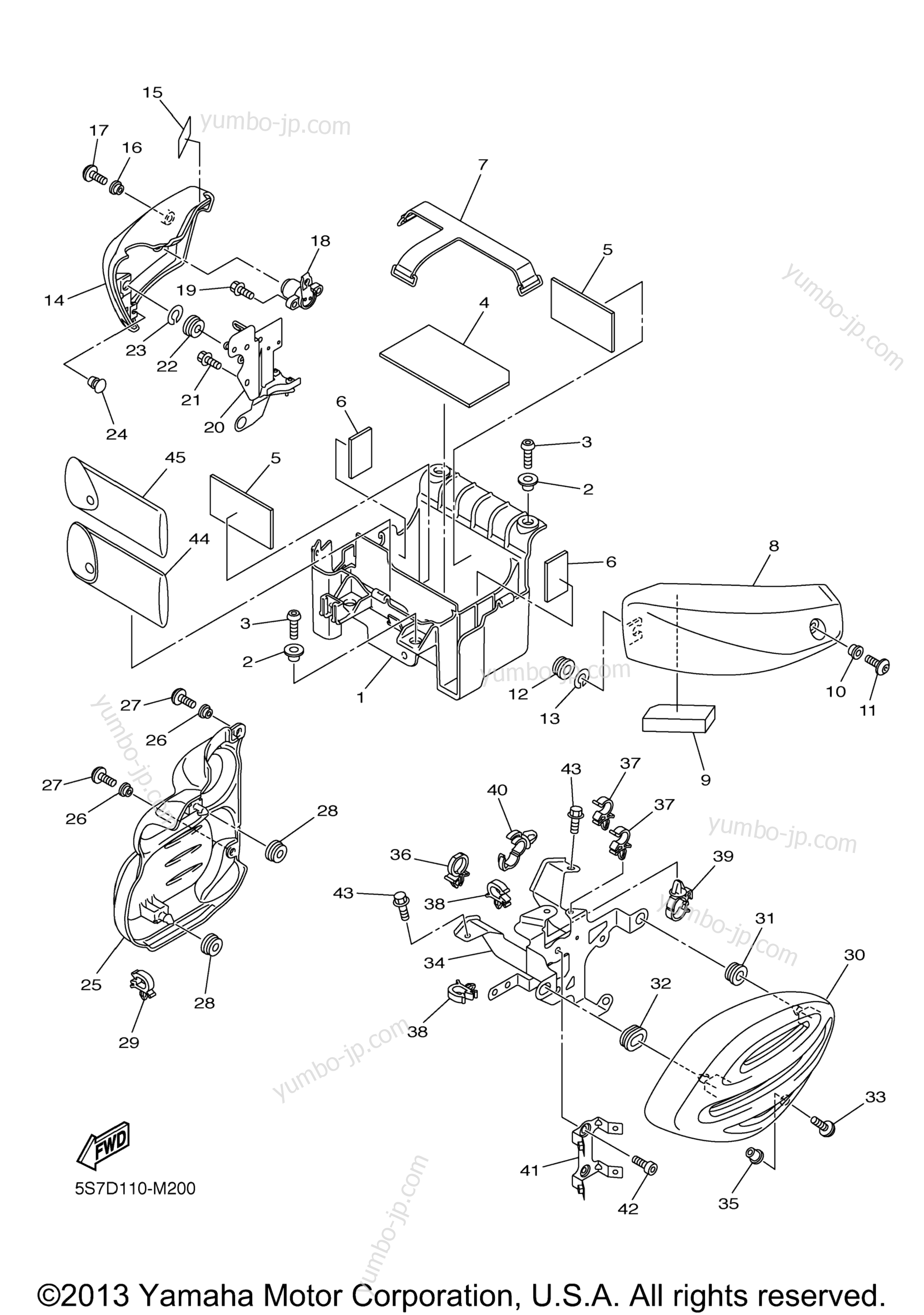 SIDE COVER for motorcycles YAMAHA V STAR 950 (XVS95ER) 2014 year