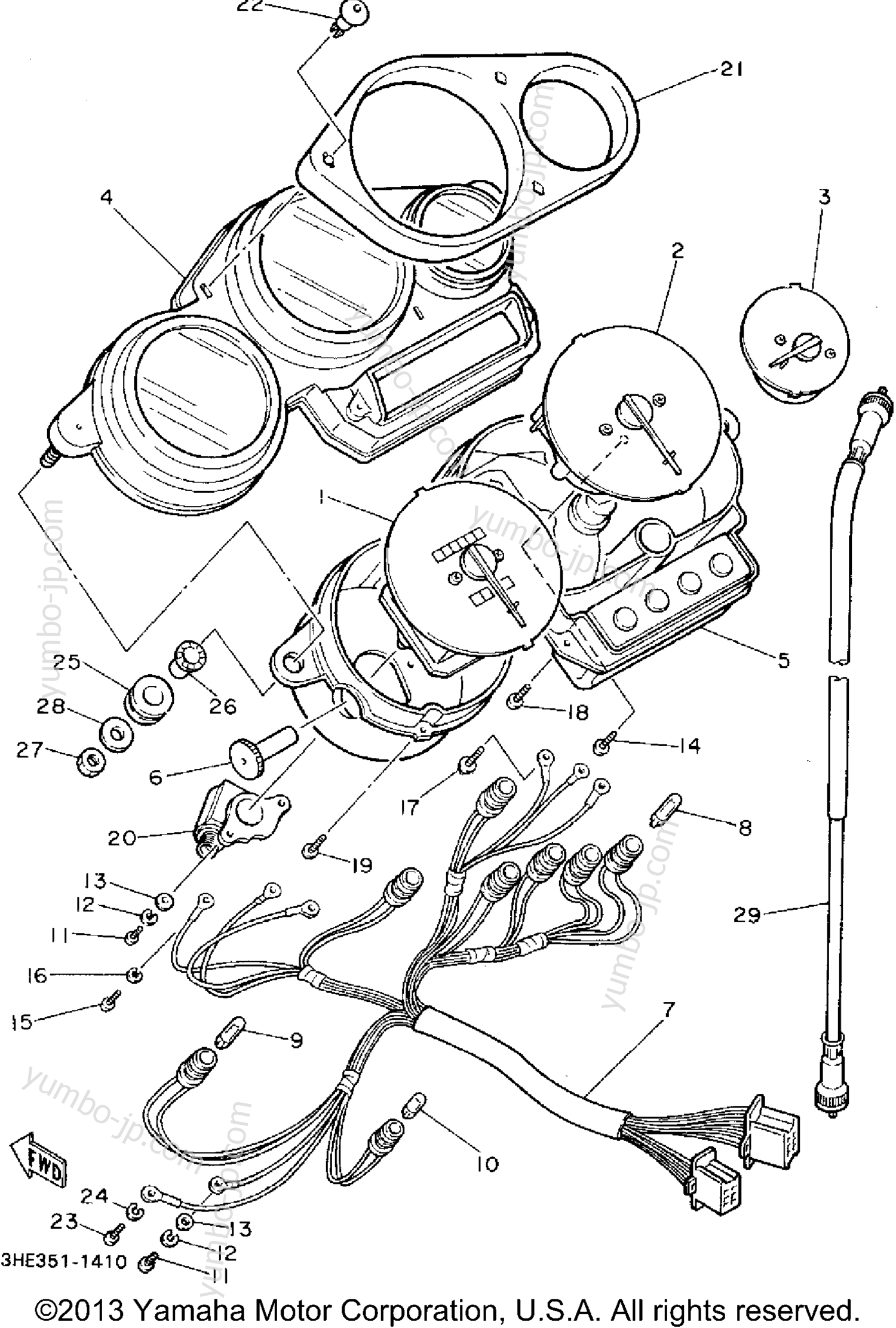 Измерительные приборы для мотоциклов YAMAHA FZR600RFC 1994 г.