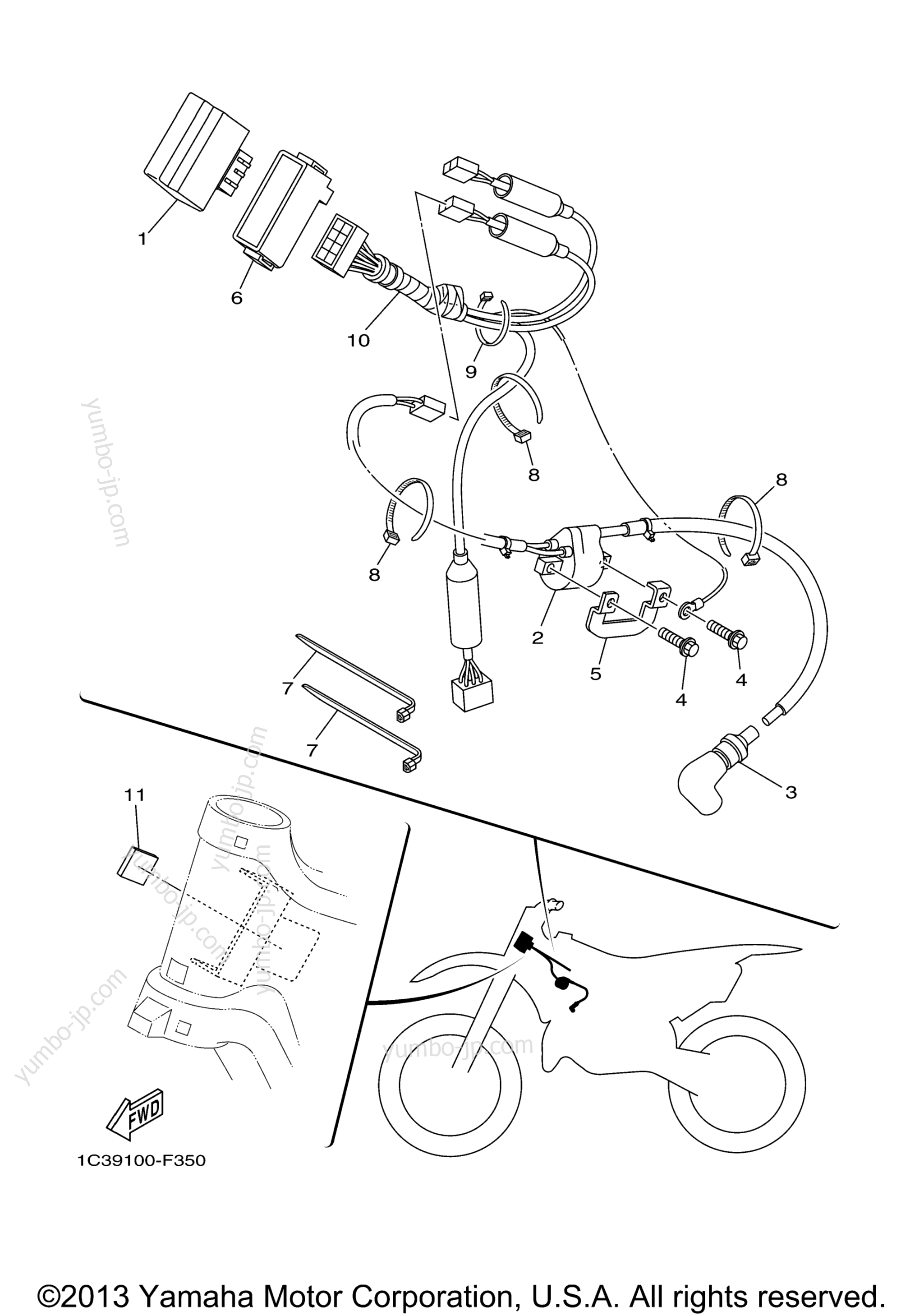 Electrical 1 для мотоциклов YAMAHA YZ125 (YZ125D2) 2013 г.