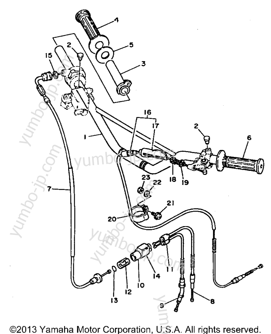Steering Handle - Cable для мотоциклов YAMAHA RT180G 1995 г.
