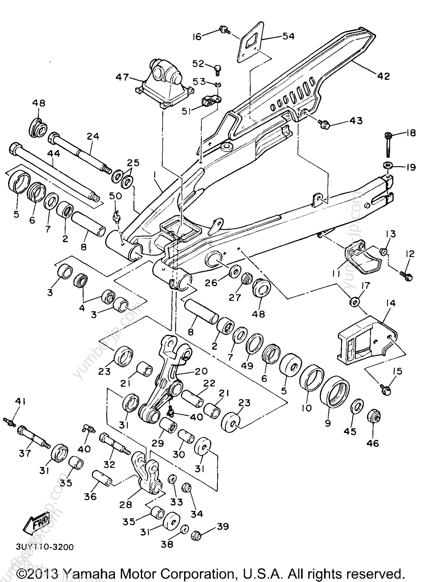 REAR ARM for motorcycles YAMAHA XT600EEC CA 1993 year