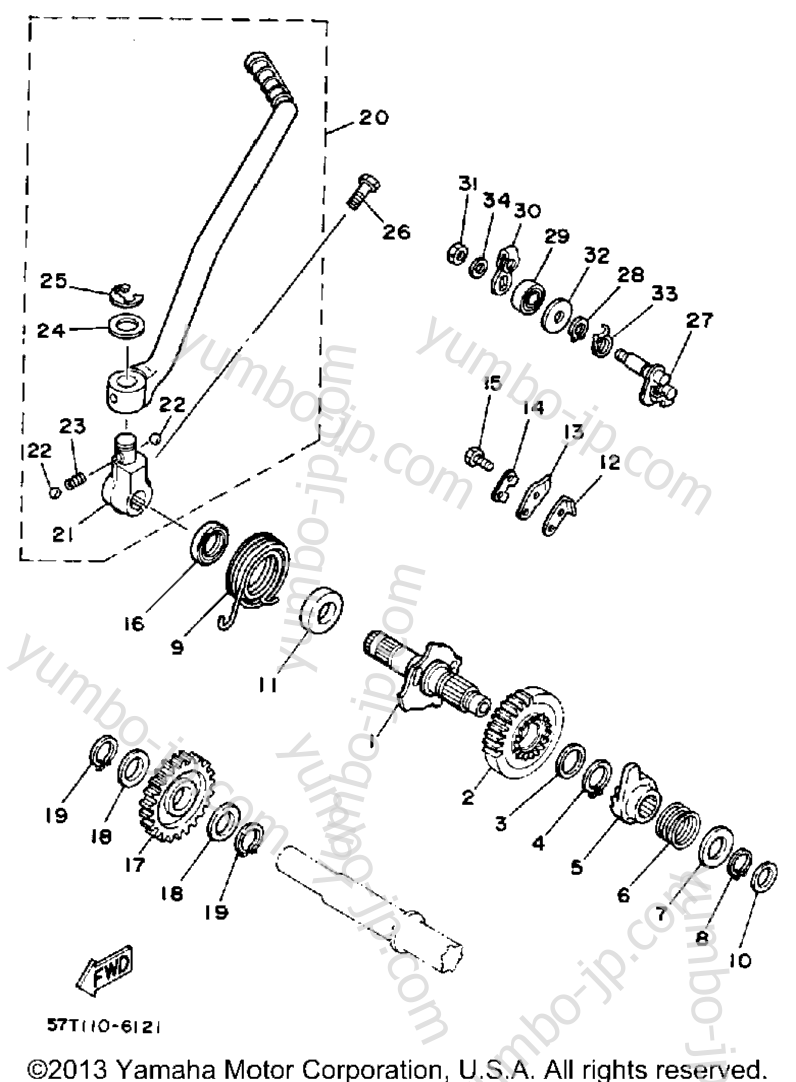 STARTER для мотоциклов YAMAHA XT350E 1993 г.