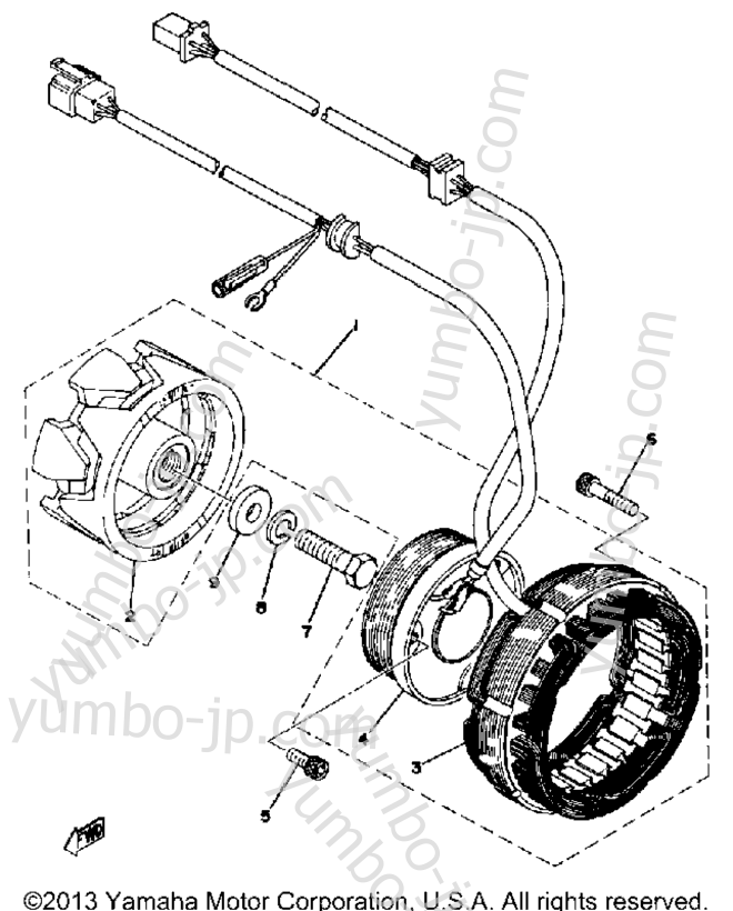 Ac Generator для мотоциклов YAMAHA XS360D 1977 г.