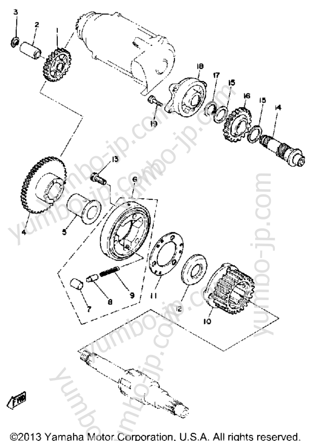 STARTER CLUTCH для мотоциклов YAMAHA XS1100SG 1980 г.