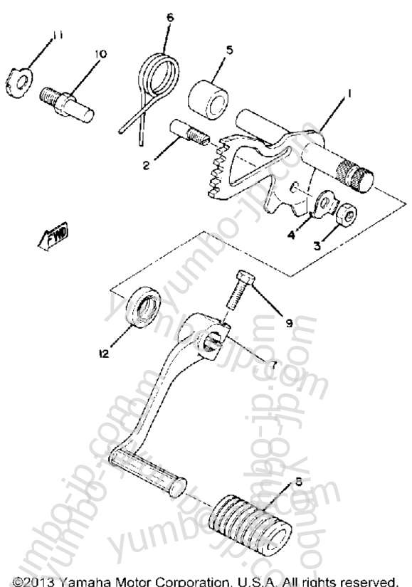 Shift Shaft Pedal для мотоциклов YAMAHA XS1100LH 1981 г.