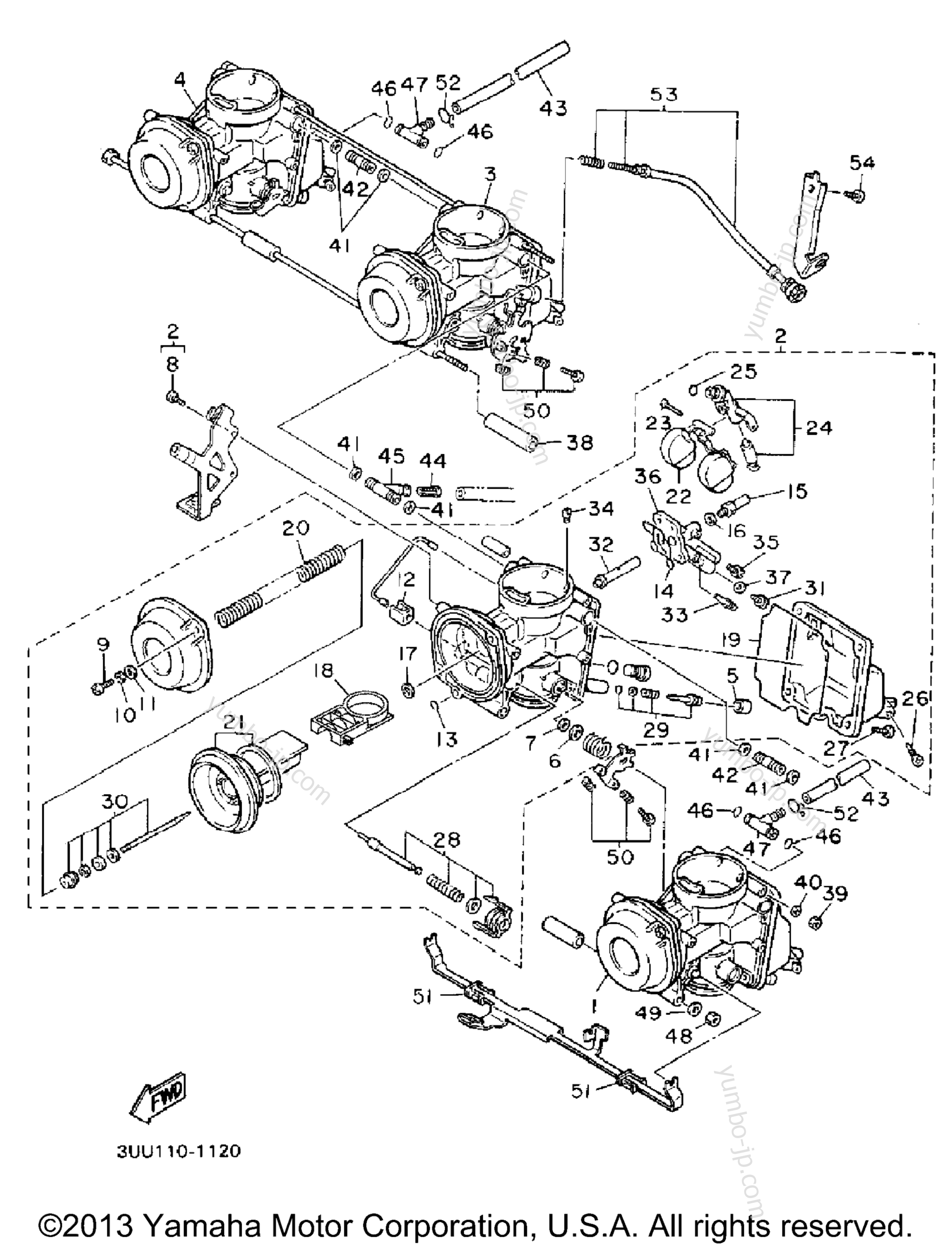 CARBURETOR for motorcycles YAMAHA FZR600RFC 1994 year