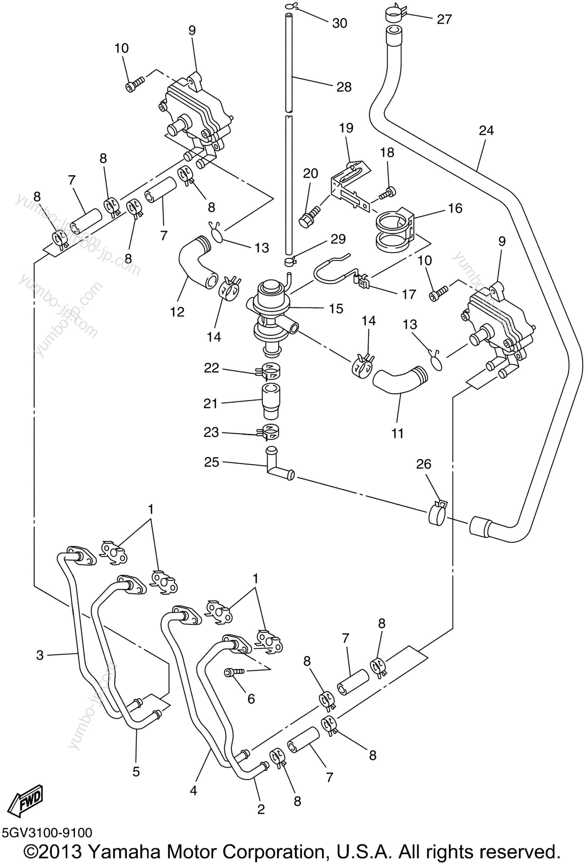 Air Induction System для мотоциклов YAMAHA CHAMPIONS LIMITED EDITION (YZFR6SN) 2001 г.