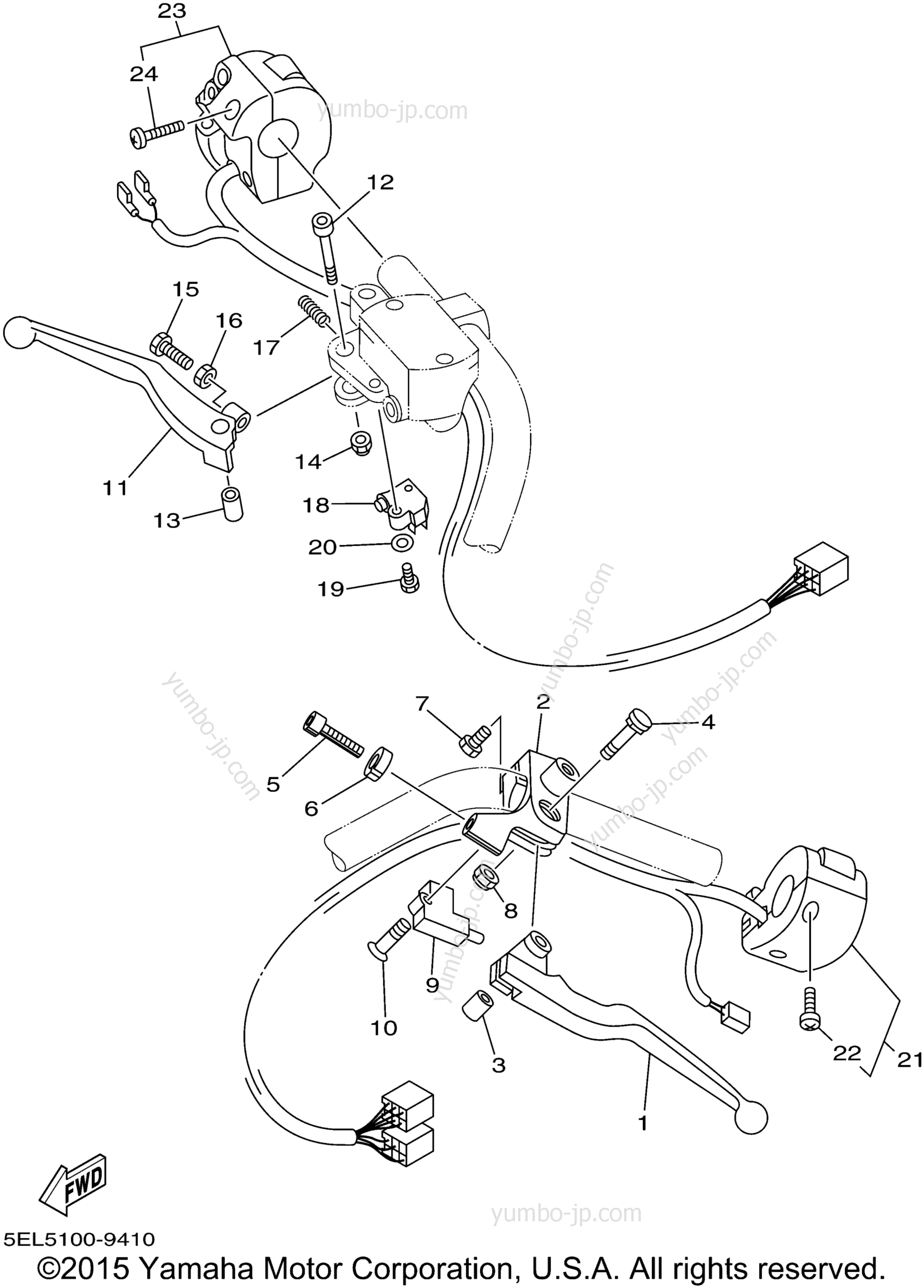 Handle Switch Lever for motorcycles YAMAHA V-STAR 1100 (XVS1100LC) CA 1999 year