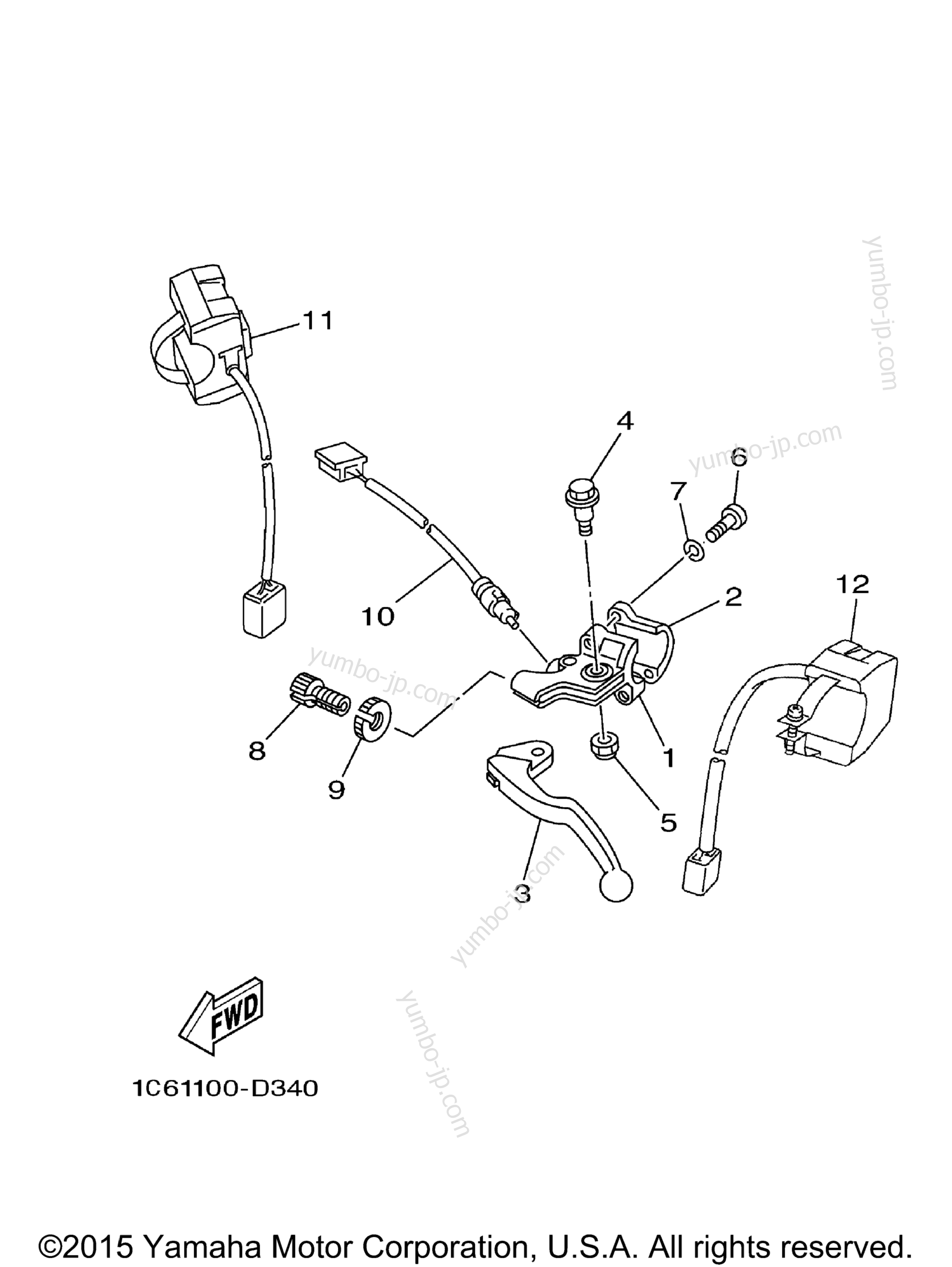 Handle Switch Lever for motorcycles YAMAHA TT-R230 (TTR230T) 2005 year