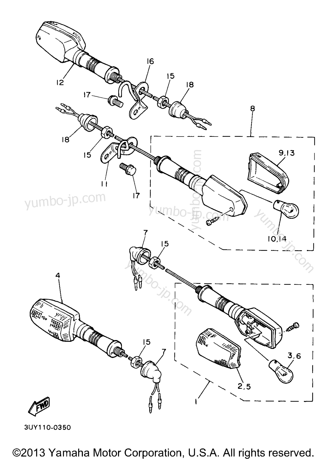 Flasher Light для мотоциклов YAMAHA XT600EBC CA 1991 г.