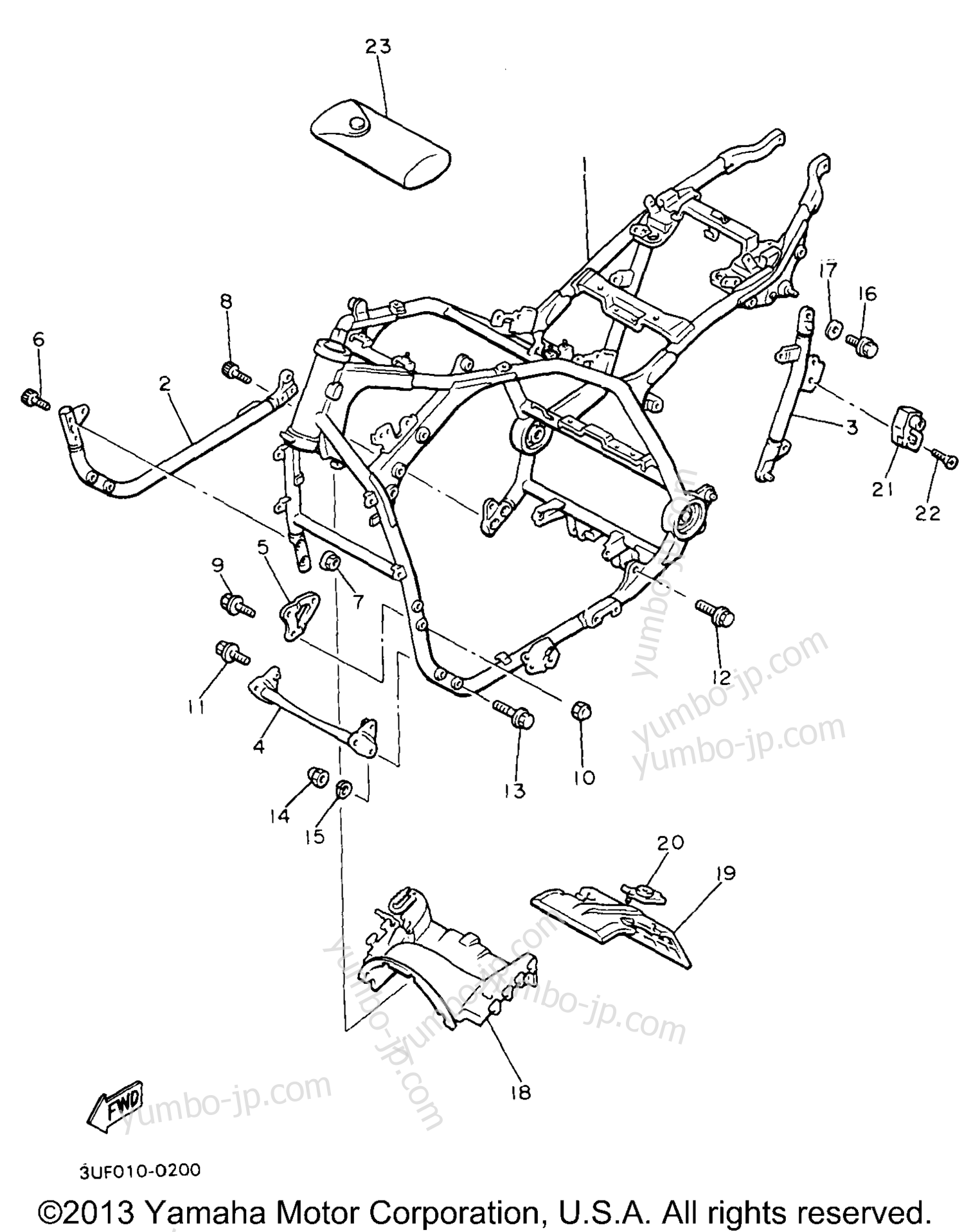 FRAME for motorcycles YAMAHA V-MAX 1200 (VMX12H) 1996 year