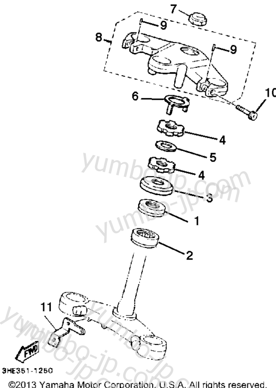 Steering для мотоциклов YAMAHA FZR600RD 1992 г.