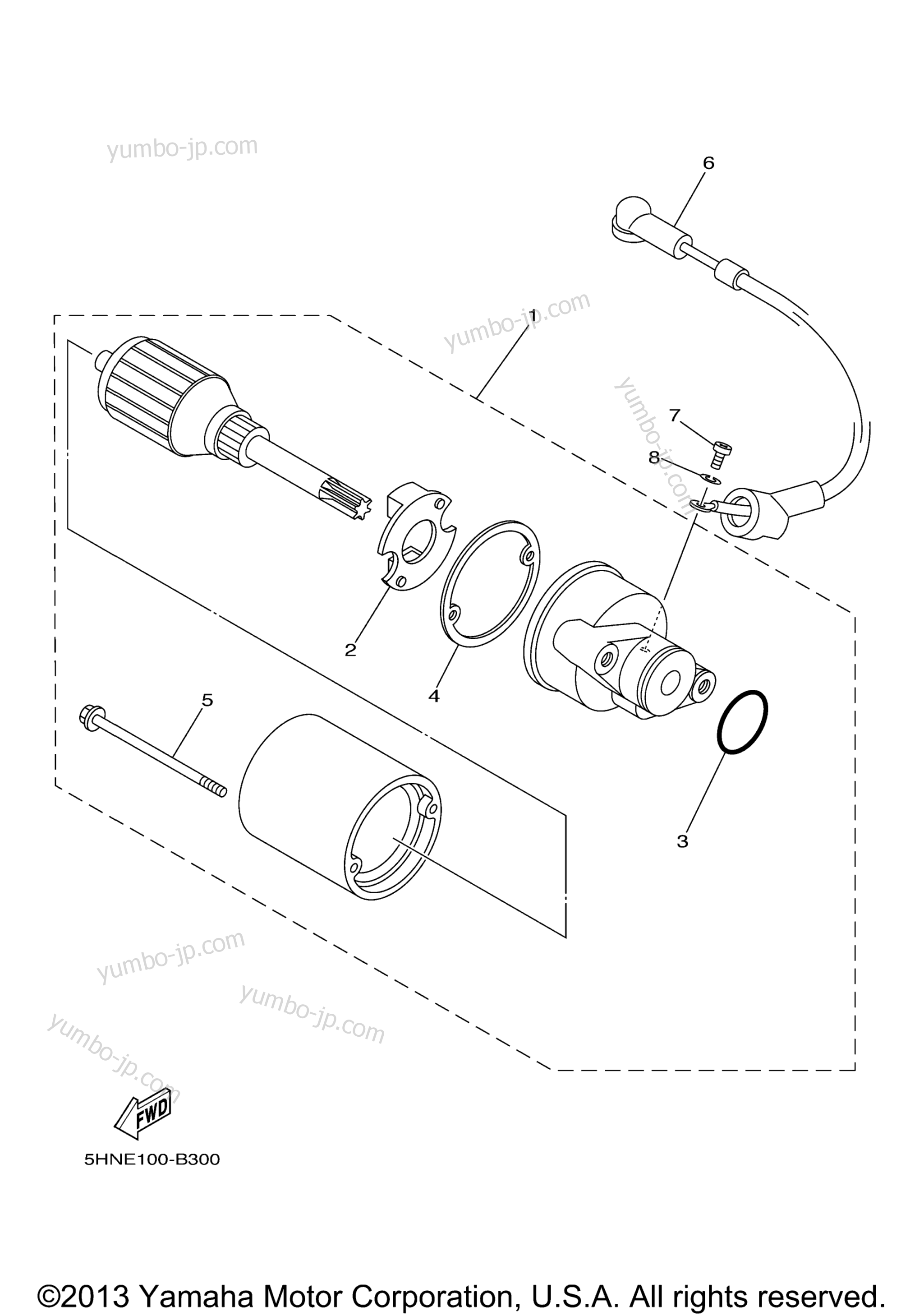 STARTING MOTOR для мотоциклов YAMAHA TTR90E (TTR90ES) 2004 г.