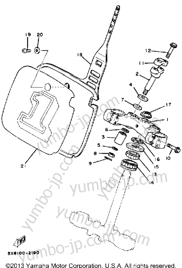 Steering для мотоциклов YAMAHA YZ490J 1982 г.
