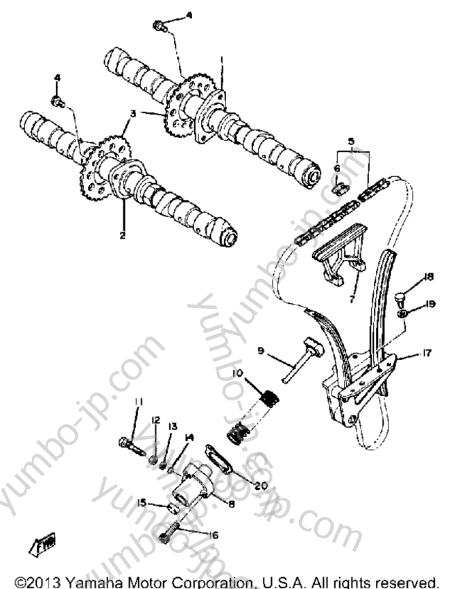 Camshaft Chain for motorcycles YAMAHA XS1100SG 1980 year