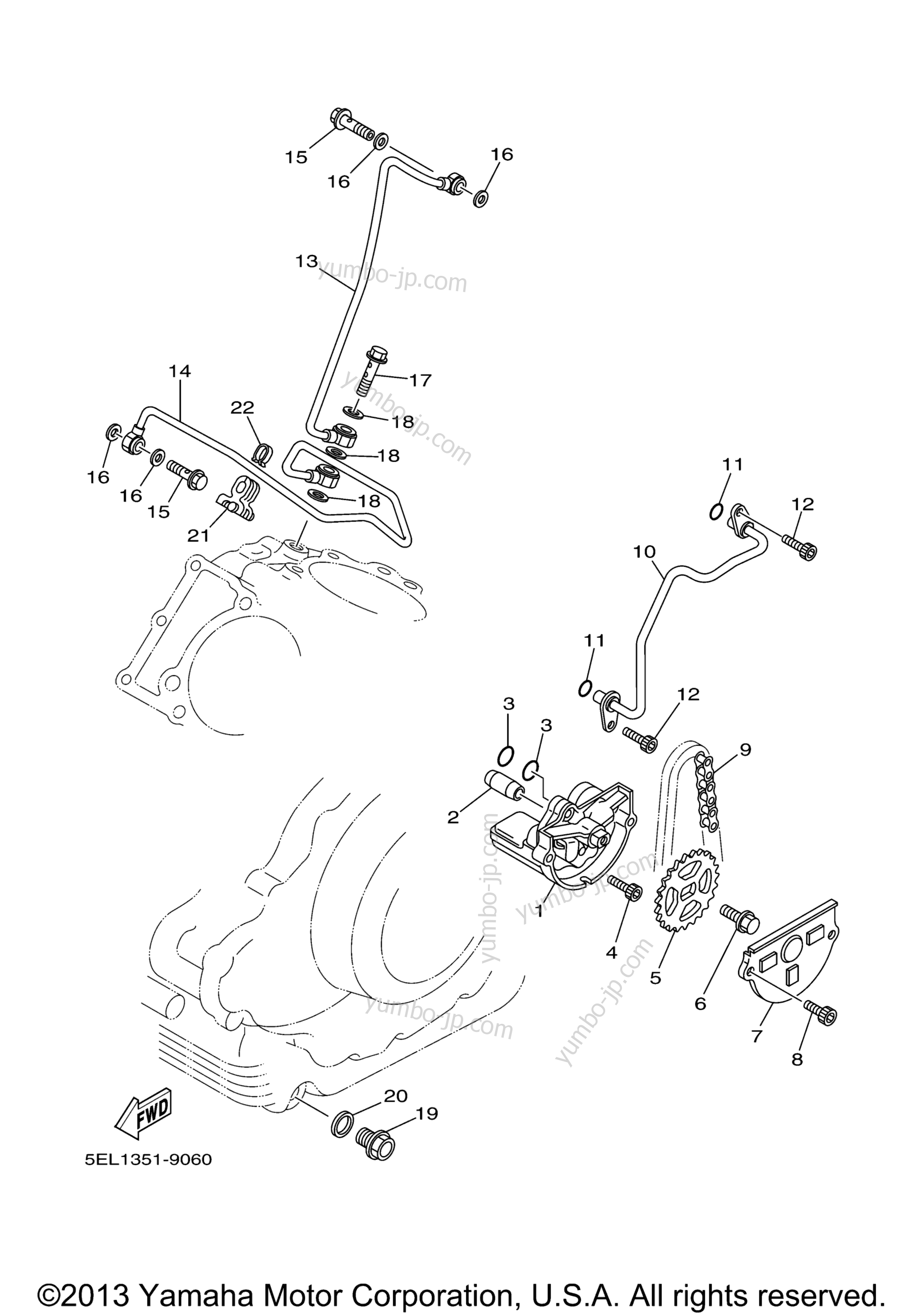 OIL PUMP for motorcycles YAMAHA V -STAR 1100 MIDNIGHT CUSTOM (XVS11TC) CA 2005 year