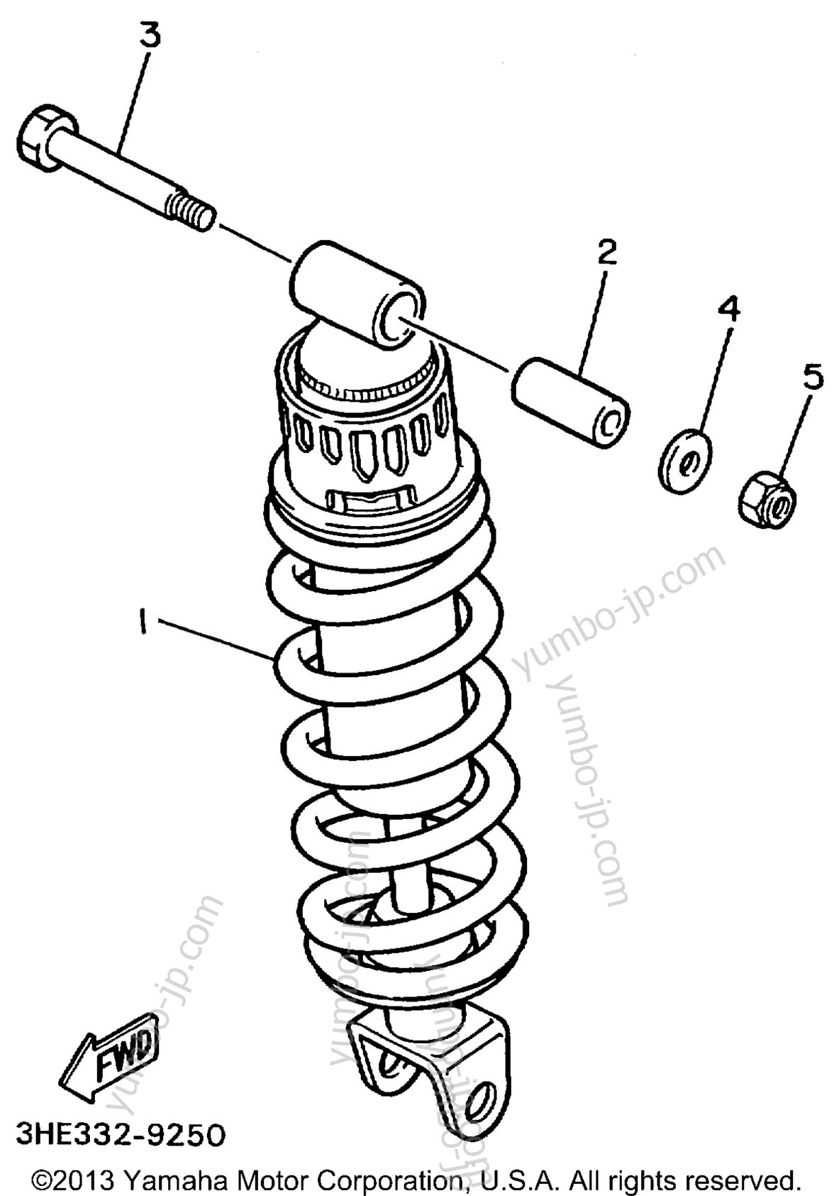 Rear Suspension for motorcycles YAMAHA FZR600RL 1999 year