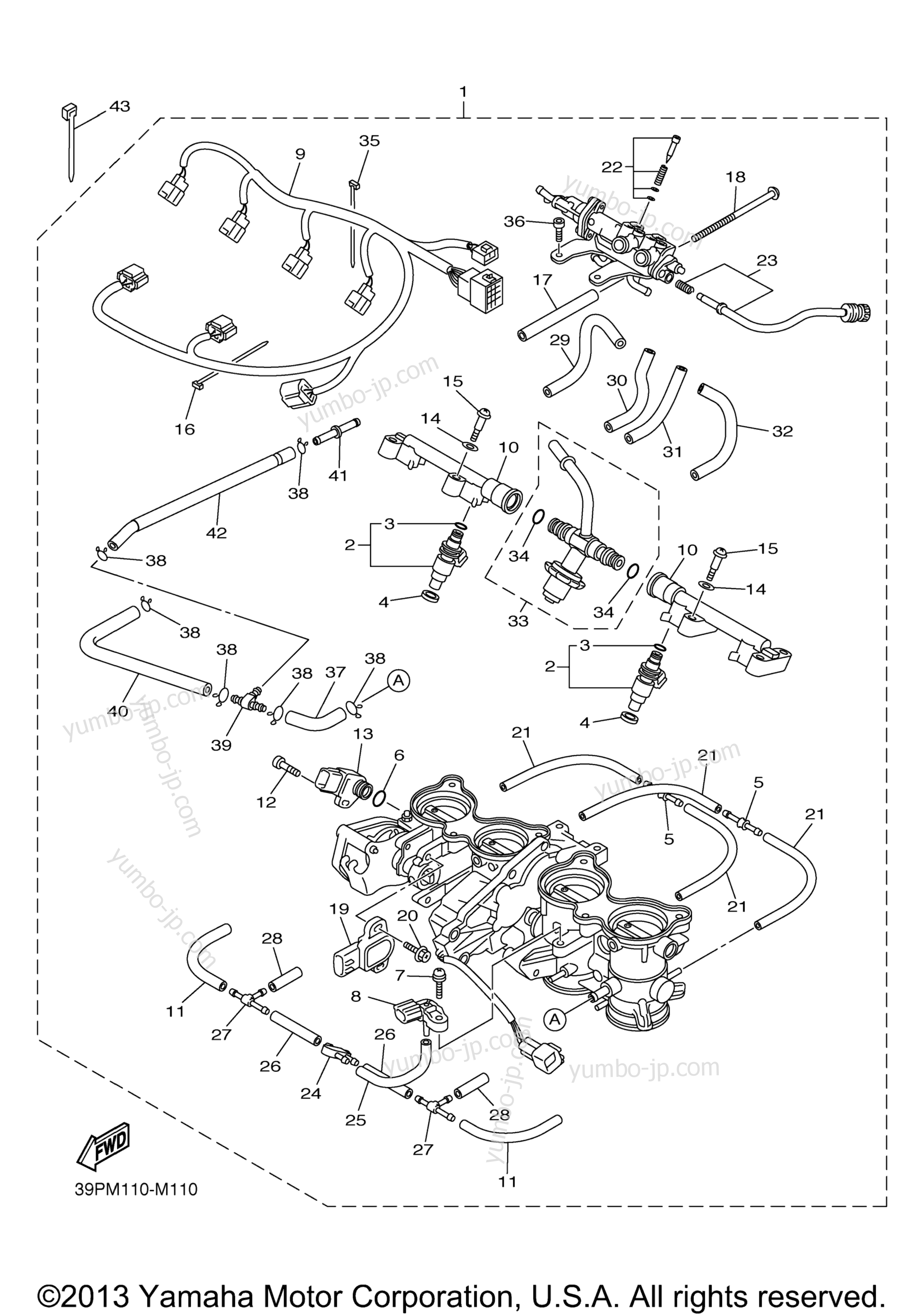 Intake 2 для мотоциклов YAMAHA FZ8 (FZ8NDC) CA 2013 г.