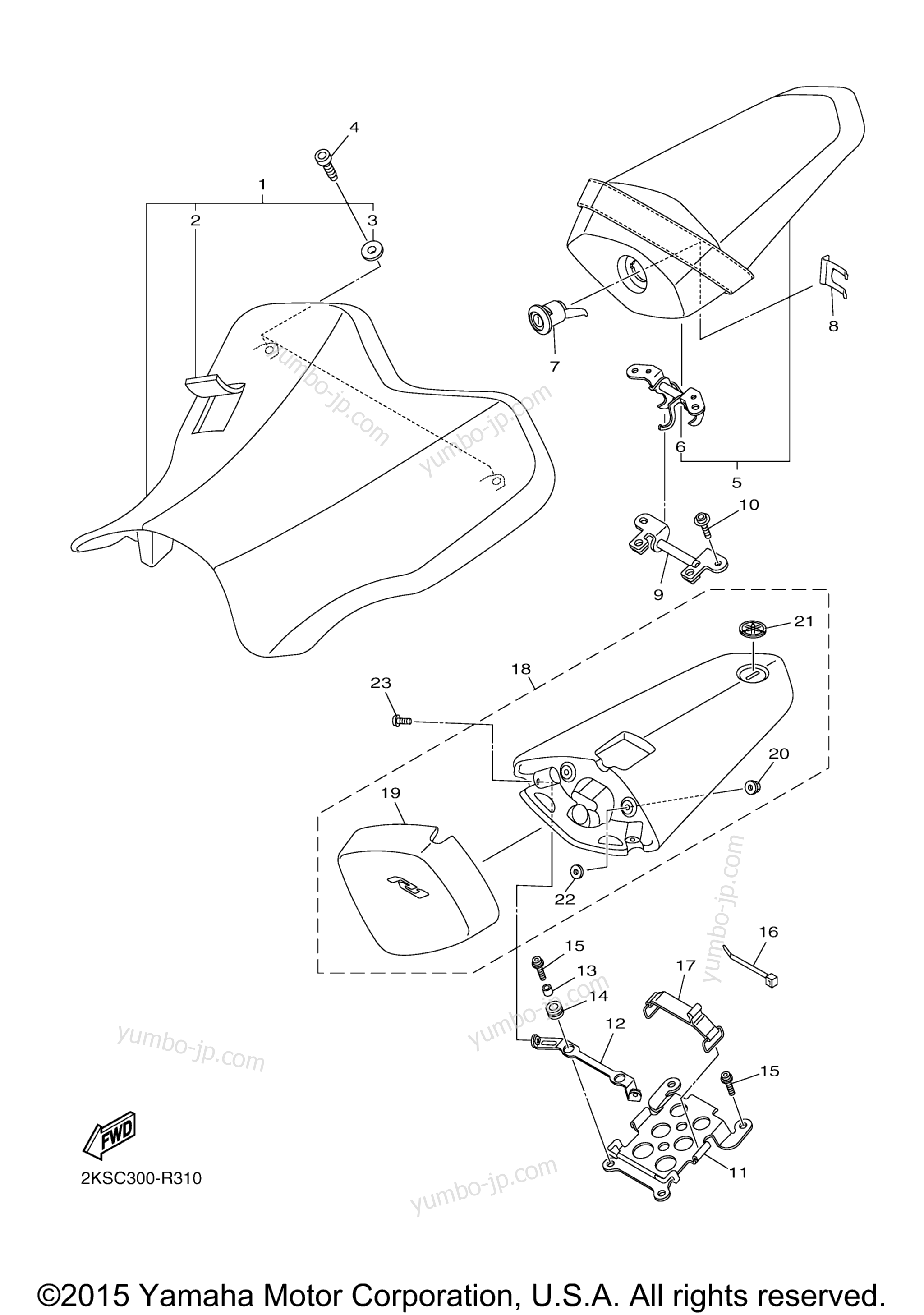 SEAT for motorcycles YAMAHA YZFR1M (YZFR1MG) 2016 year