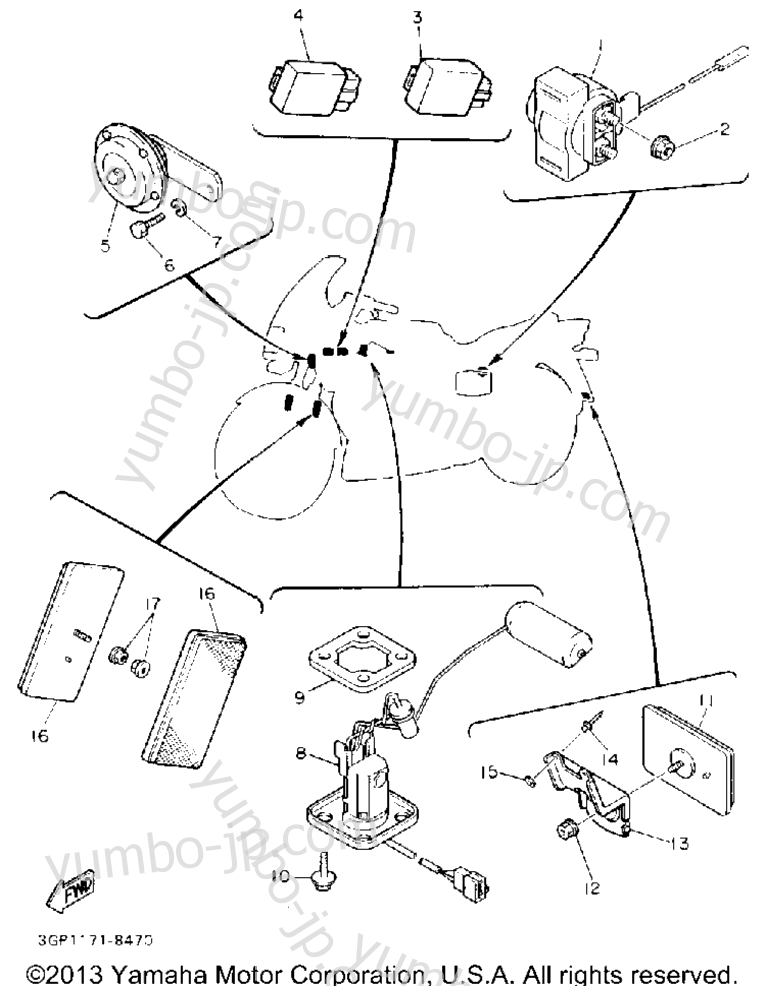 Electrical 1 для мотоциклов YAMAHA FJ1200A 1990 г.