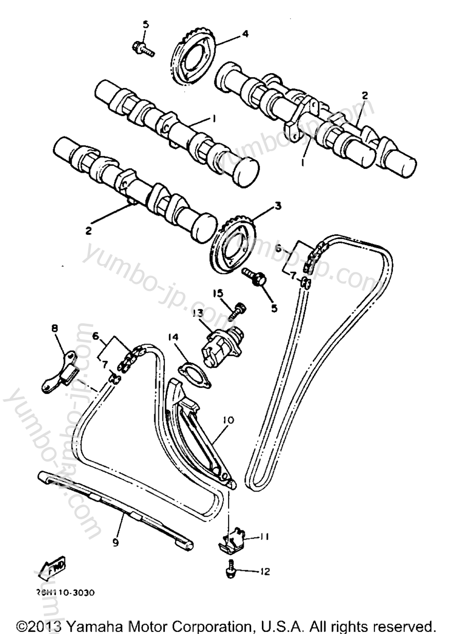Camshaft Chain для мотоциклов YAMAHA VENTURE ROYAL (XVZ13DUC) CA 1988 г.