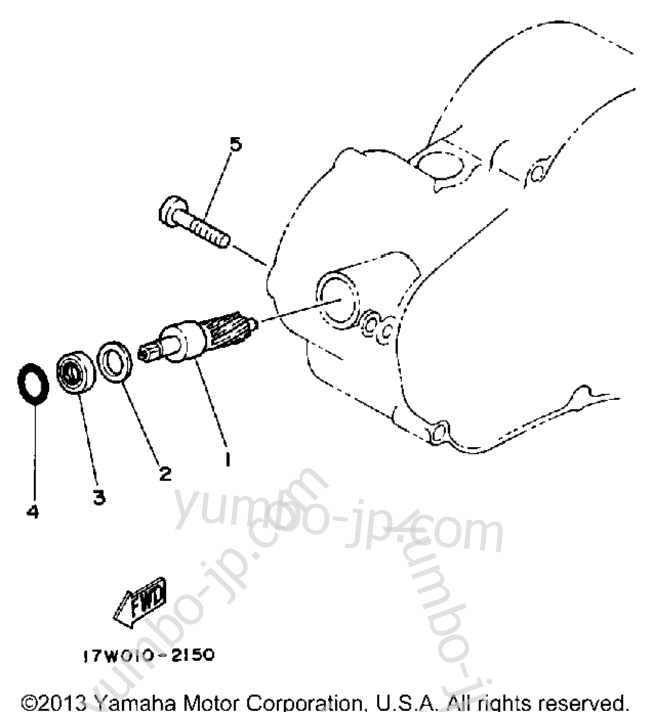 Tachometer Gear для мотоциклов YAMAHA ENDURO (DT50U) 1988 г.