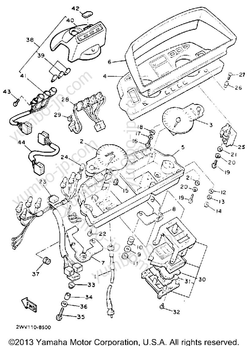 Измерительные приборы для мотоциклов YAMAHA XVZ13DE 1993 г.