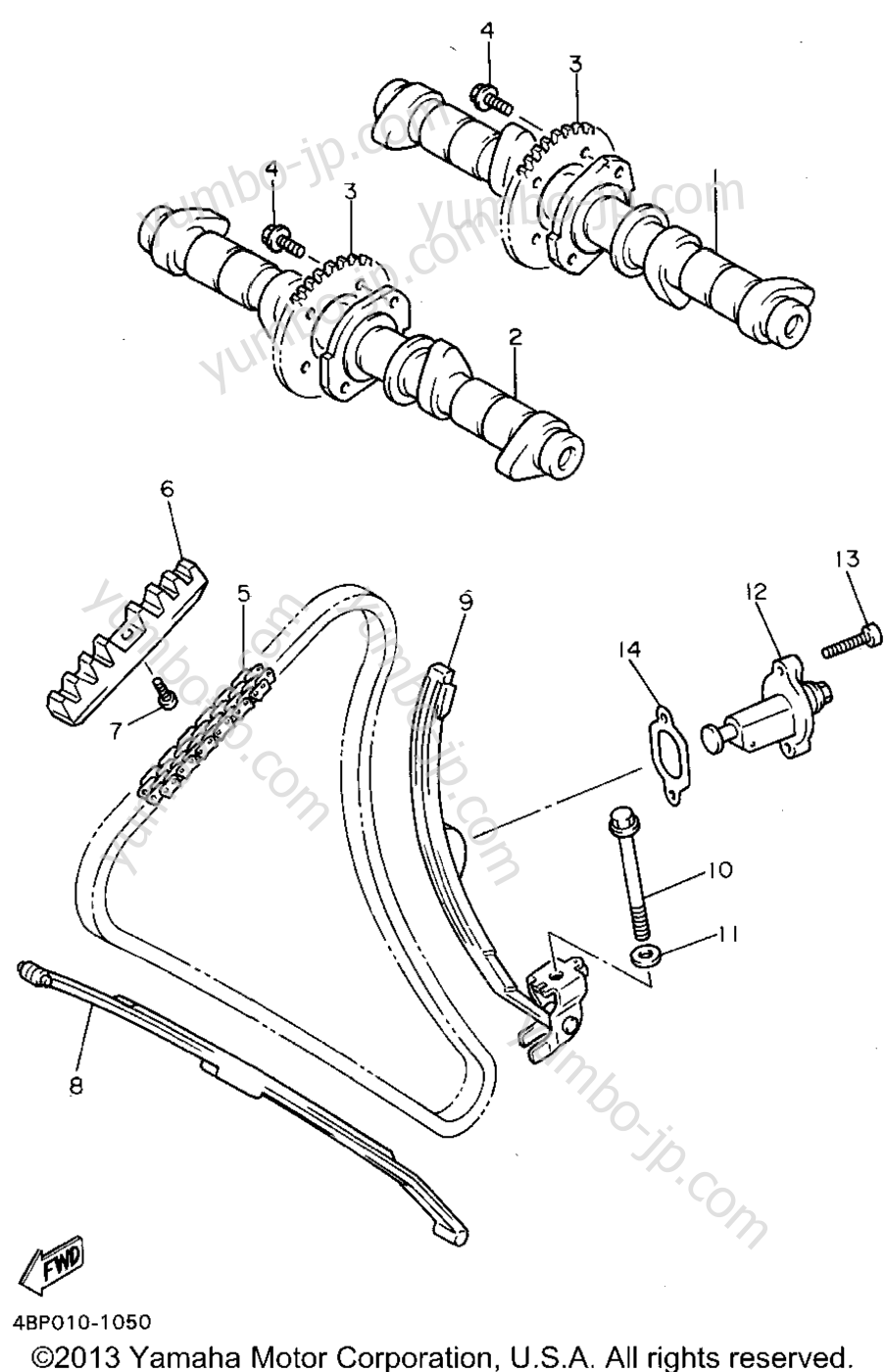Camshaft Chain для мотоциклов YAMAHA SECA II (XJ600SGC) CA 1995 г.