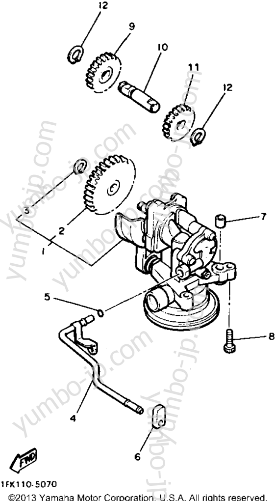 OIL PUMP for motorcycles YAMAHA V-MAX 1200 (VMX12AC) CA 1990 year