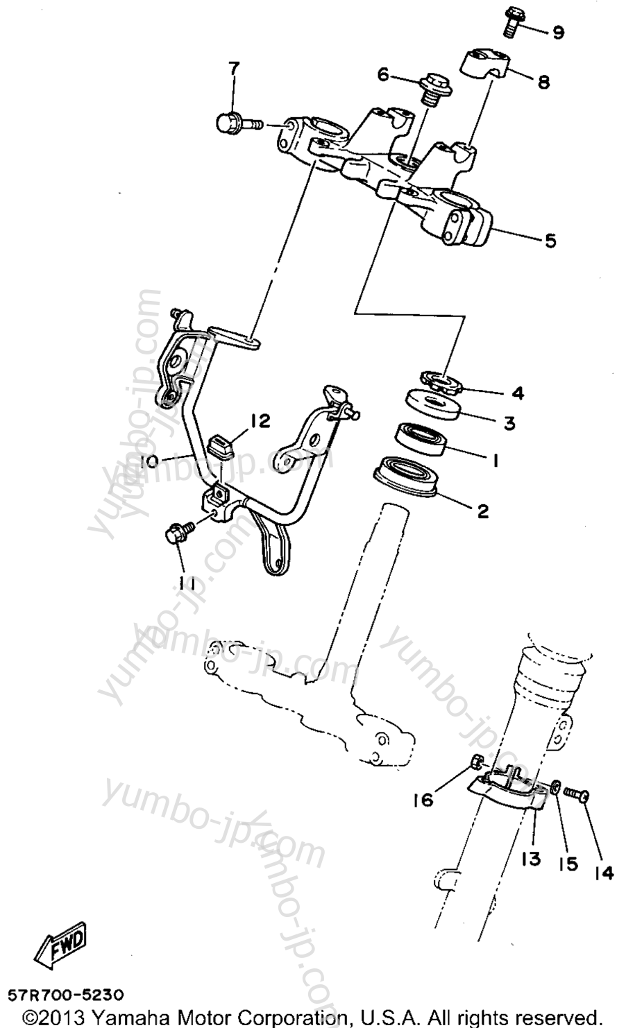 Steering для мотоциклов YAMAHA XT350FC CA 1994 г.