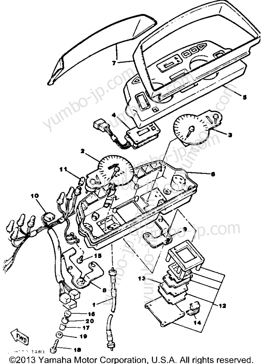 METER for motorcycles YAMAHA XVZ12TK 1983 year