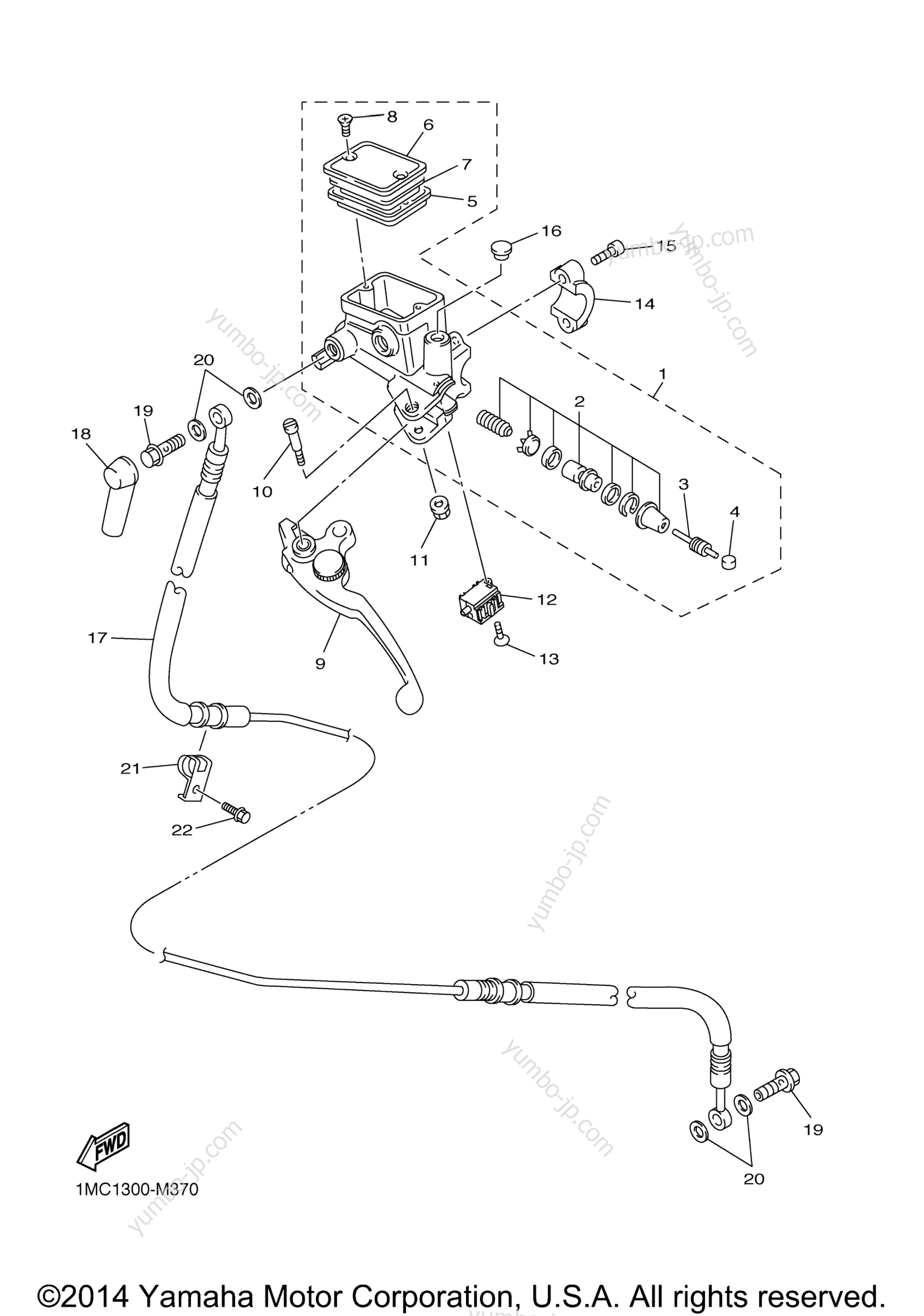 Front Master Cylinder 2 для мотоциклов YAMAHA FJR1300A (FJR13AF) 2015 г.