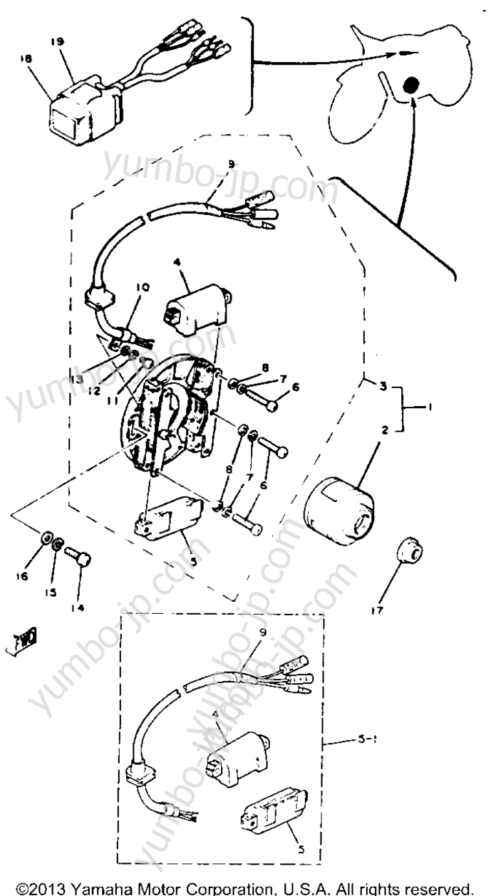 C D I Magneto Yz80g H для мотоциклов YAMAHA YZ80H 1981 г.