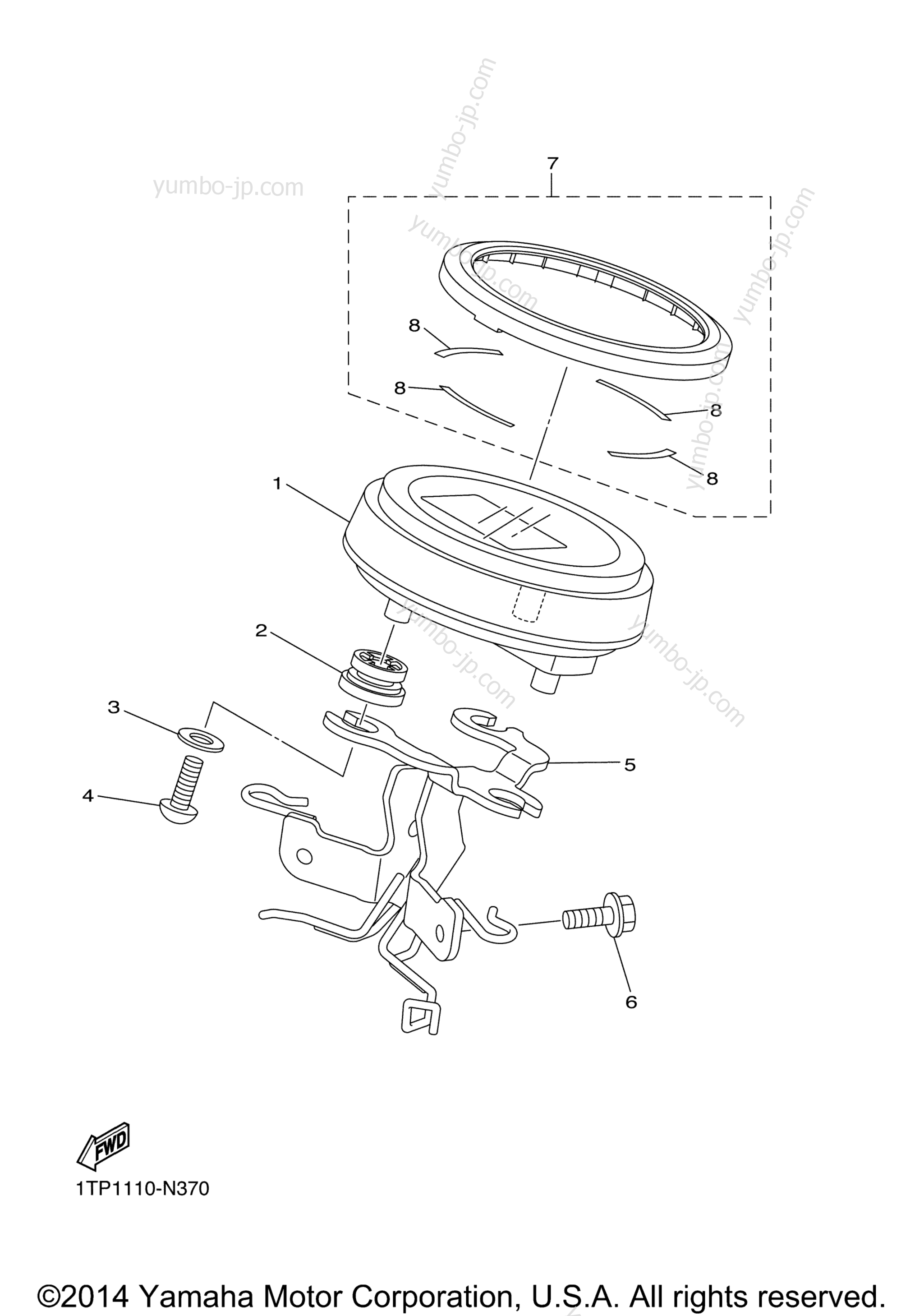 METER for motorcycles YAMAHA BOLT R-SPEC (XVS95CECGY) CA 2014 year