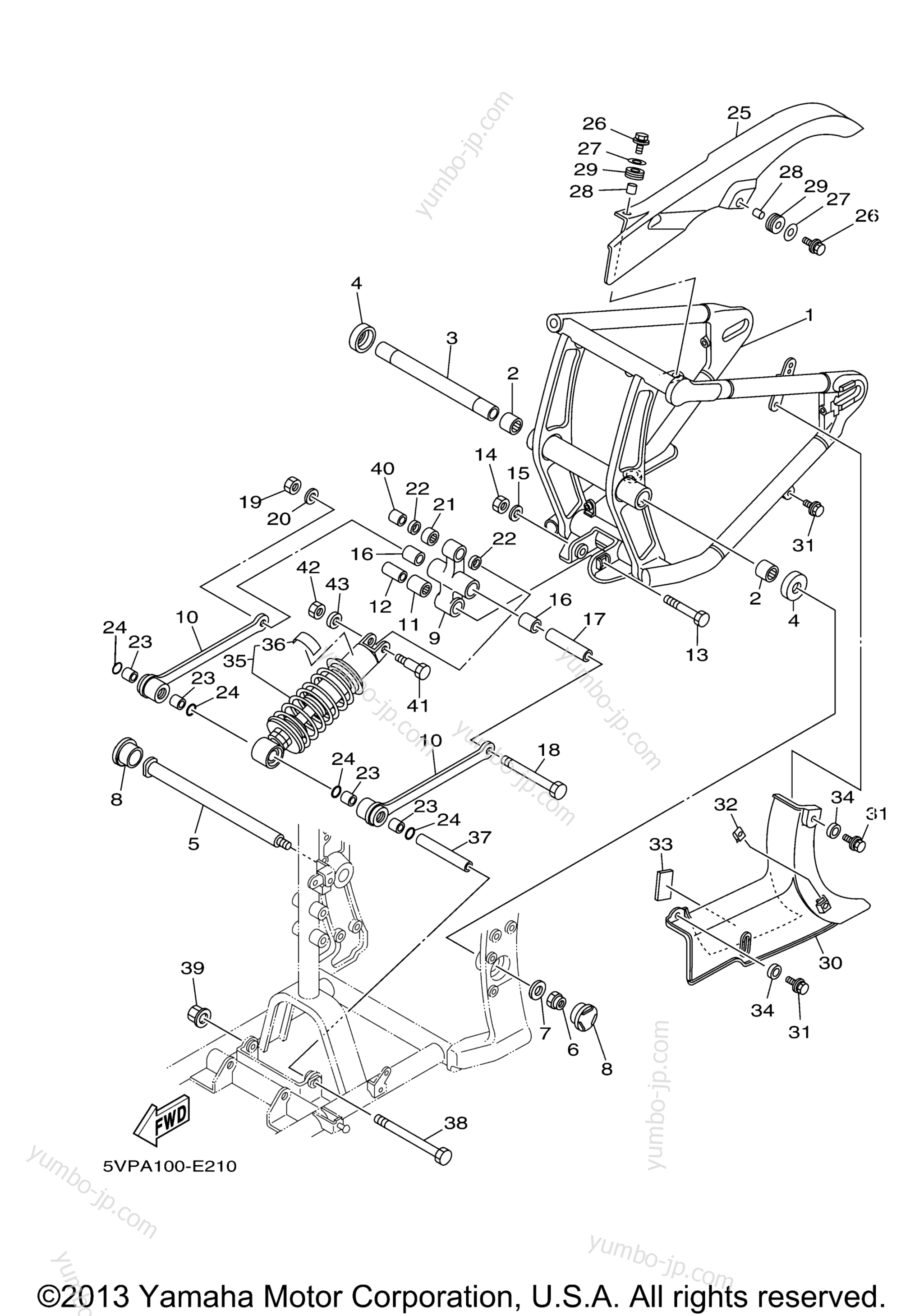 Rear Arm Suspension for motorcycles YAMAHA ROAD STAR SILVERADO (XV17ATVC) CA 2006 year