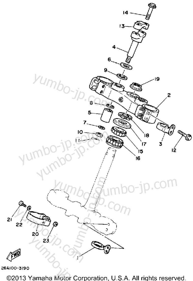 Steering для мотоциклов YAMAHA IT490K 1983 г.