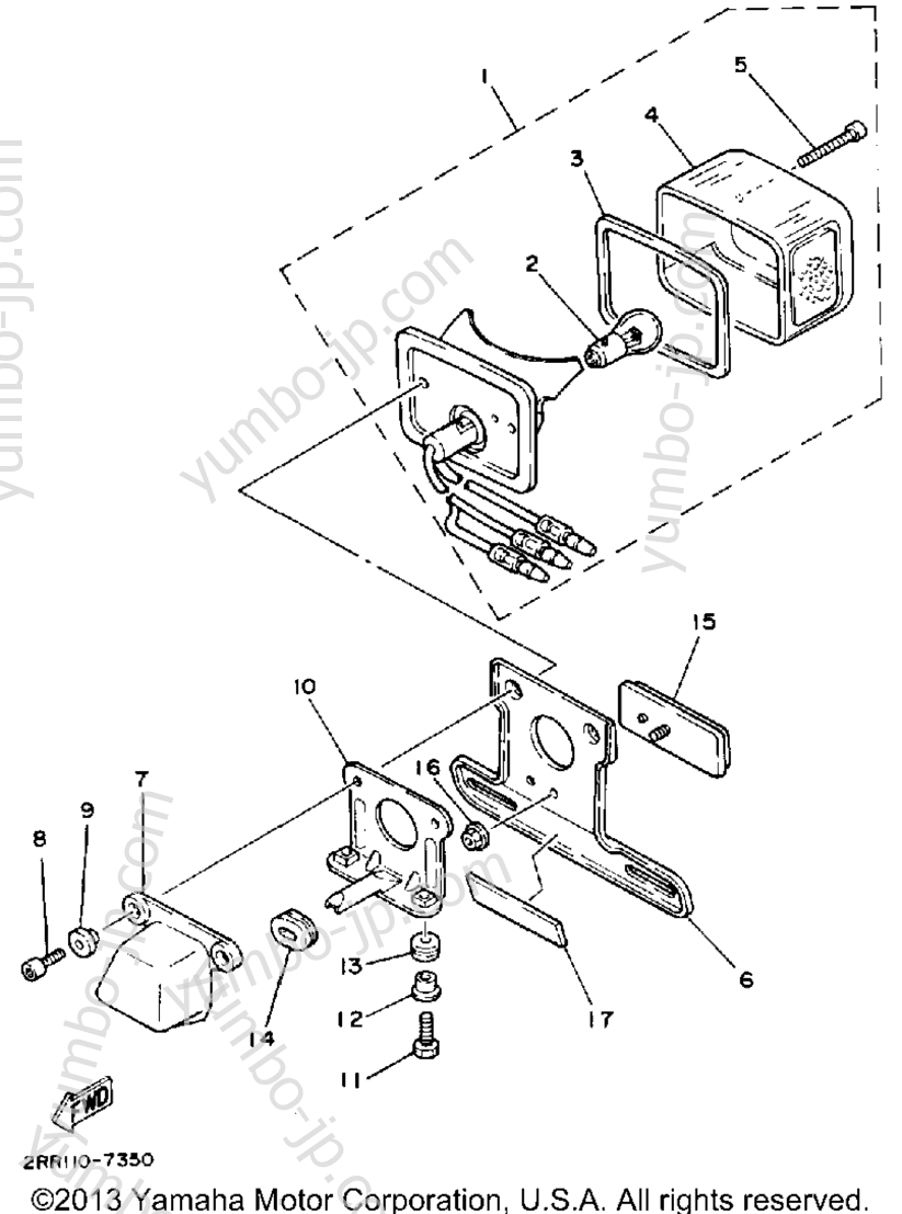 TAILLIGHT для мотоциклов YAMAHA YSR50D 1992 г.