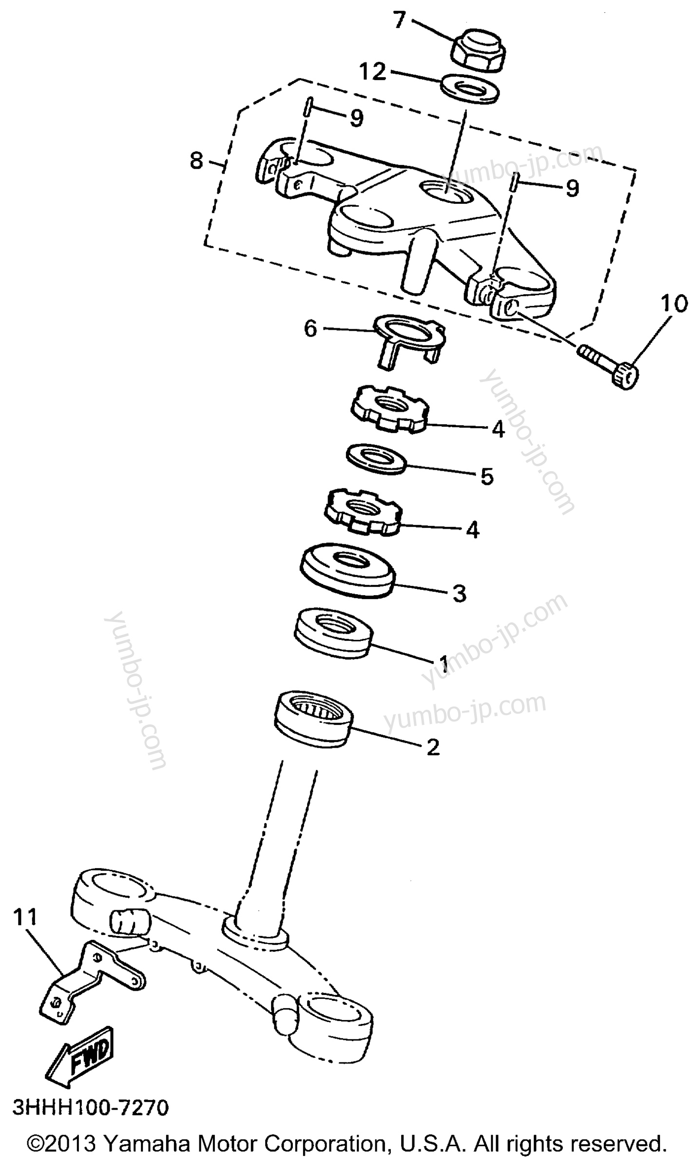 Steering for motorcycles YAMAHA FZR600RLC CA 1999 year