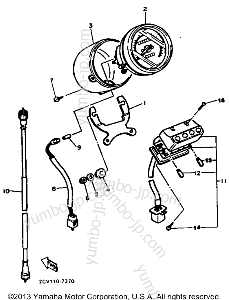 METER for motorcycles YAMAHA VIRAGO 535 (XV535T) 1987 year