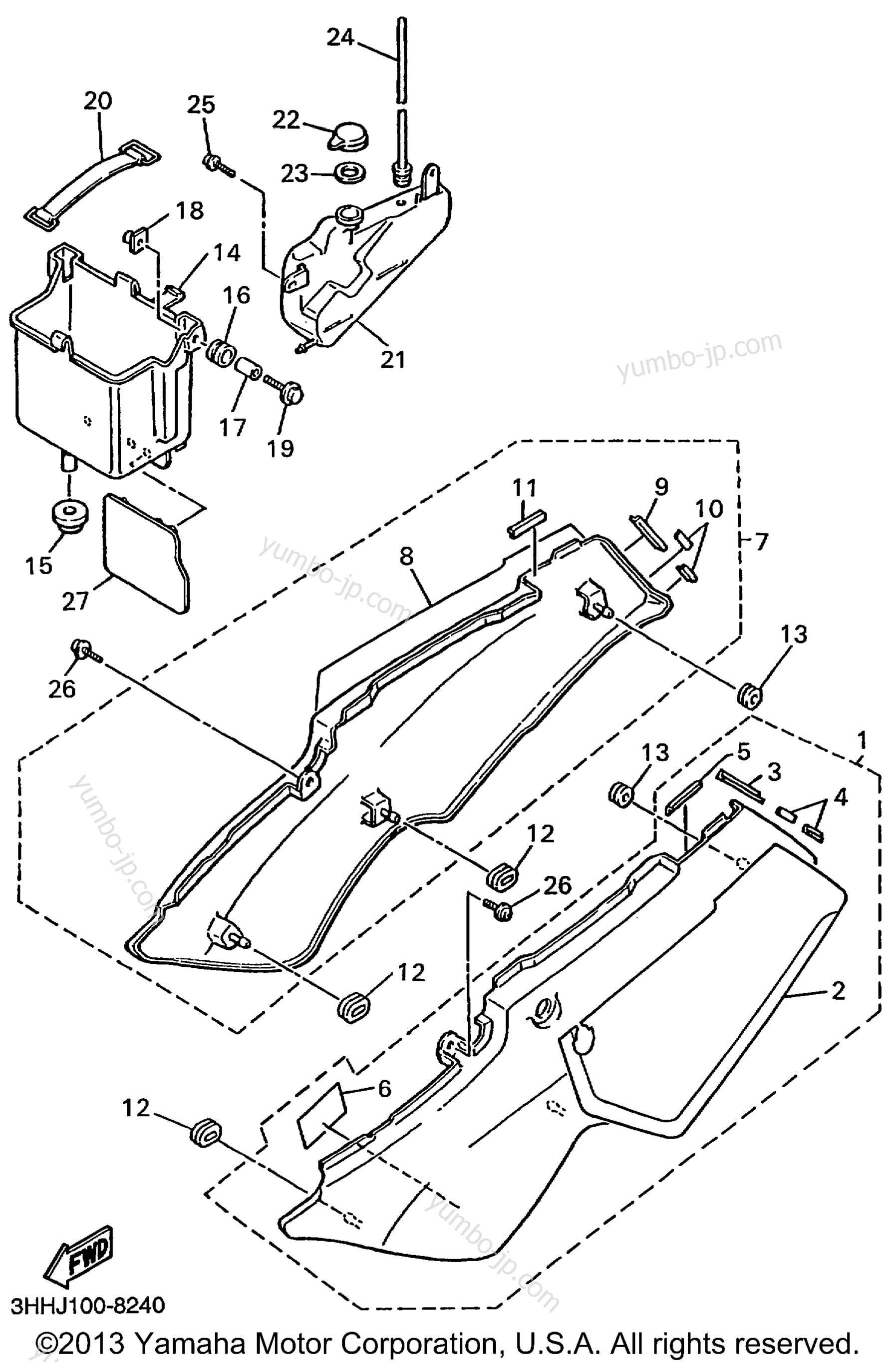 SIDE COVER for motorcycles YAMAHA FZR600RLC CA 1999 year