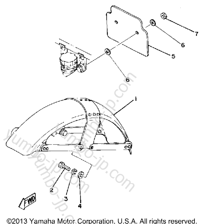 Front Fender Rear Fender для мотоциклов YAMAHA TZ250G 1980 г.